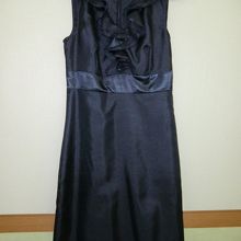 シャンブレー　バックサテン　シャンタン素材のワンピース