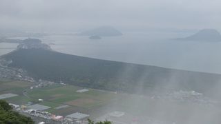 虹の松原を一望