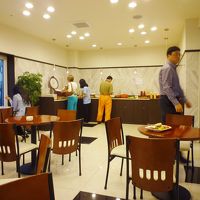 ２階の朝食をするコーナー