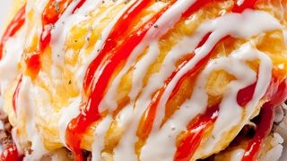 オムライスとタコライスの融合です♪