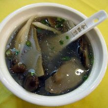 キノコのスープ　おいしかったです