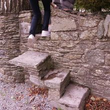 門脇の階段。こちらから入場します。