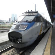 釜田駅からのセマウル号です。快適な列車です。