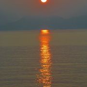 八代海に落ちる夕日はとっても綺麗です！