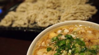 草津の湯畑近くのつけ汁でいただくお蕎麦