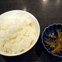 ご飯とゴーヤー醤油漬け