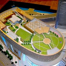 屋上の休憩所にあったジオラマ