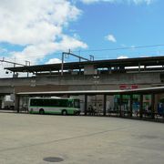 フルーツパークへのバスが発着する神戸電鉄岡場駅 
