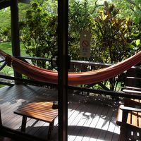 ハンモックがあります。