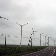 道道106号線沿いに建ち並ぶ