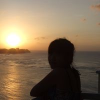 バルコニーからの夕日