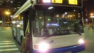 ニース空港から国鉄駅までは99番のバスで