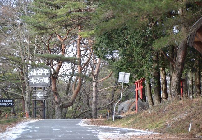 仙台平キャンプ場までの道は整備された舗装道路です。