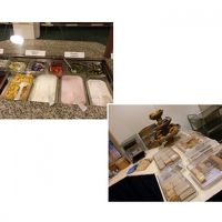 朝食；ヨーグルト他・パン・パウンドケーキみたいなの