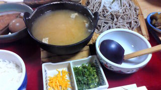 味噌汁で食べる蕎麦