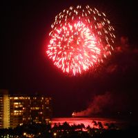 ベランダからは花火も見えました。