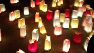 キャンドルの明かりが幻想的でした