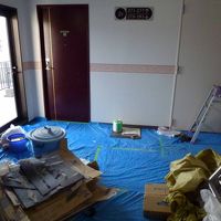 これが私が泊った客室と同じフロアで行われていた工事です。