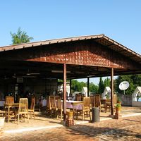 朝食は屋上にあるこんなテラスで。