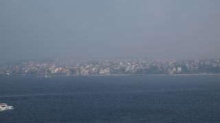 ここからのボスポラス海峡は絶景