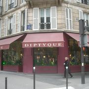 香りの良いお店です。Diptyque。サン・ジェルマンにあります。