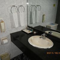 洗面所はきれいでした。アメニティーグッズは必要最低限 