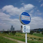 多摩川サイクリングロードまで直ぐです。