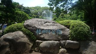 湧き水で有名なこの公園。