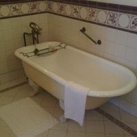 このバスタブの水温調節は大変でした