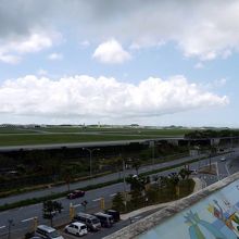 道の駅かでなの展望フロアからの眺め