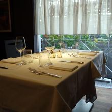 カウンターとテーブル３卓のこじんまりとしたお店