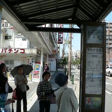 千本中立売バス停周辺の光景
