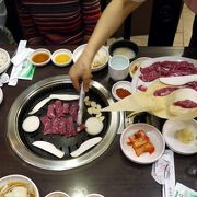 ロッテデパート釜山本店のレストラン街の 佳園（ガウォン）の昼食