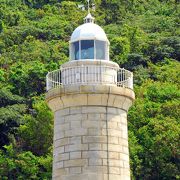 美しい石積みの男木島灯台