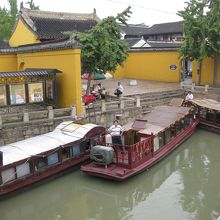 虎丘内の山塘河クルーズ発着所