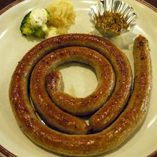 鉄板ぐるぐるソーセージ ￥９２４− 