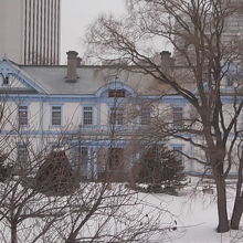 天文台から望む豊平館