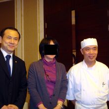 フロアマスターと料理長が来てくれました。