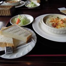 湯葉グラタンランチ。