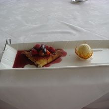 パンケーキとアイス