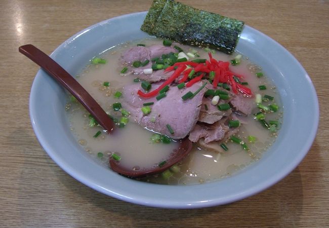 替え玉１杯目が無料サービスの月岡温泉のラーメン屋さん