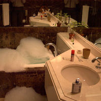 バブルバスにしてちょっと贅沢な気分