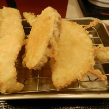 野菜天定食+イカ天