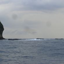 グラスボートの上から