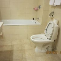 床暖房の効いたバスルーム　