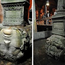 地下宮殿の一番奥には、メデューサの顔を彫った石が。