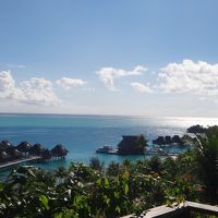 スパからの眺め☆ヒルトンの水上コテージ♪