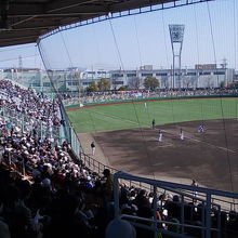 時々プロ野球も開催される小牧市民球場へは徒歩1時間程度です