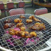 七輪で焼きます