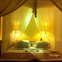 豪華な天蓋付きベッド･･･